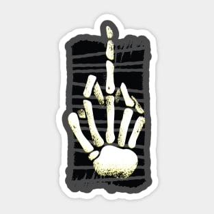 Skeleton Middle Finger Sticker